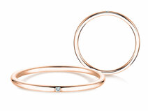 Anillo de compromiso Promise Petite en 14K oro rosa con diamante 0,005ct G/SI