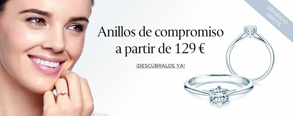 Compre en línea anillos de compromiso con diamante desde 129 €