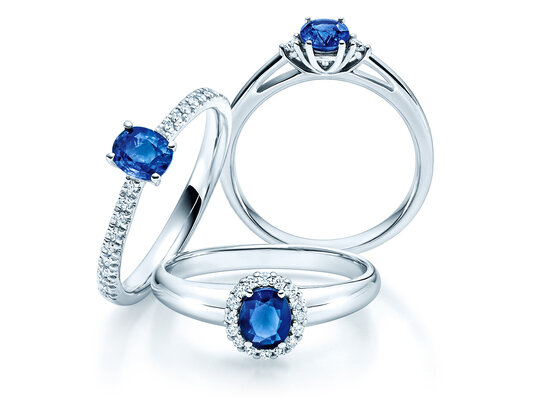 Anillos de compromiso con piedras coloradas