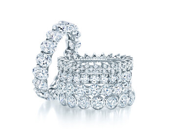 Anillos Eternity - Raíl de diamantes