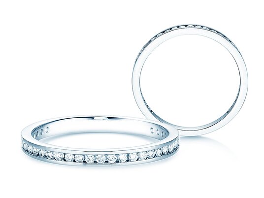Anillo de compromiso Endless Love en 14K oro blanco con diamantes 0,20ct G/SI