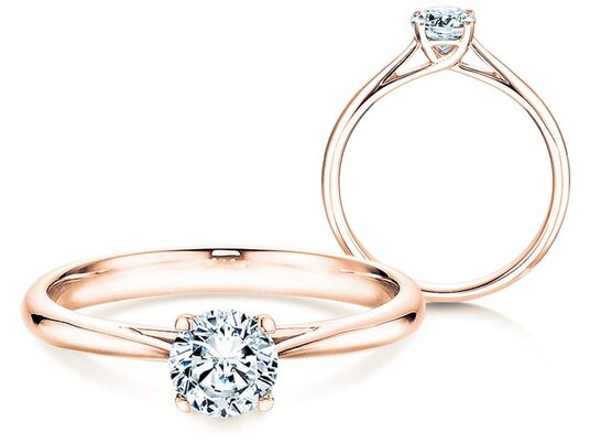 Anillo de compromiso Delight en 9K oro blanco con diamante 0,50ct H/SI