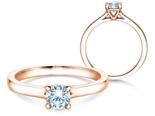 Anillo de compromiso Romance en 9K oro blanco con diamante 0,50ct H/SI