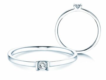Anillo de compromiso Love en oro blanco