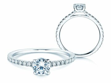 Anillo de compromiso Pure Diamond en oro blanco