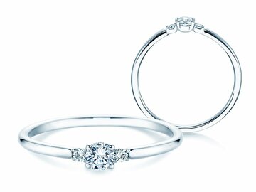 Anillo de compromiso Glory Petite en oro blanco