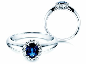Anillo de compromiso Windsor en platino