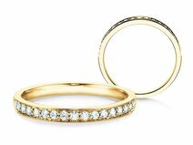Anillo de compromiso Alliance-/Eternityring en 14K oro amarillo con diamantes 0,30ct G/SI