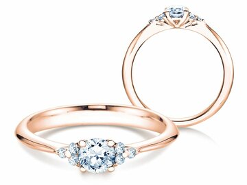 Anillo de compromiso Glory en oro rosa