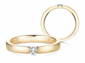 Anillo de compromiso Infinity en oro amarillo