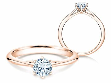 Anillo de compromiso Heaven 6 en oro rosa
