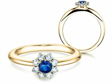 Anillo de compromiso Lovely en oro amarillo