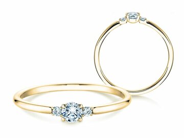 Anillo de compromiso Glory Petite en oro amarillo