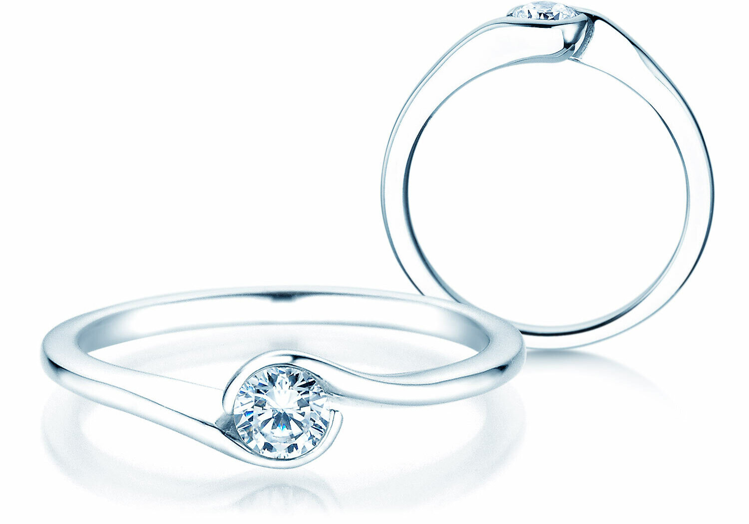 Engaste de anillo tensión en el anillo de compromiso Touch