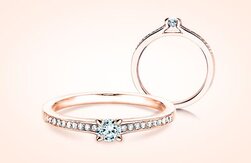 Anillos de compromiso de oro rosa