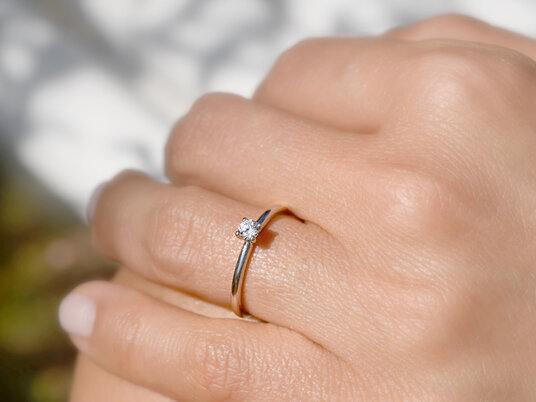 Anillo de compromiso Classic 4 en plata 925/-