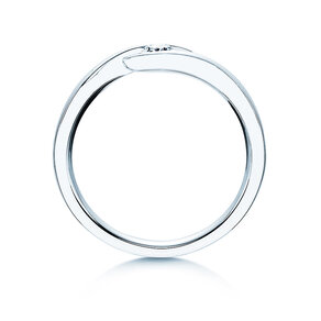 Anillo de compromiso Twist en plata 925/- con diamante de laboratorio 0,15ct E/VS