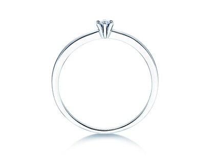Anillo de compromiso Classic Petite en 14K oro blanco con diamante 0,05ct G/SI