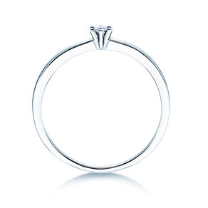 Anillo de compromiso Classic Petite en 14K oro blanco con diamante 0,05ct G/SI
