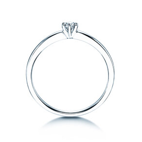 Anillo de compromiso Classic Petite en 14K oro blanco con diamante 0,09ct G/SI