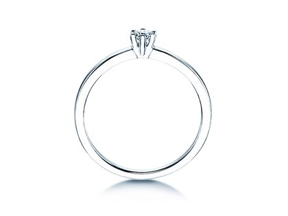 Anillo de compromiso Classic Petite en 14K oro blanco con diamante 0,13ct G/SI