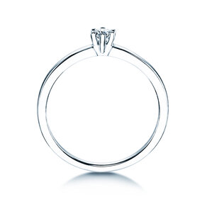 Anillo de compromiso Classic Petite en 14K oro blanco con diamante 0,13ct G/SI