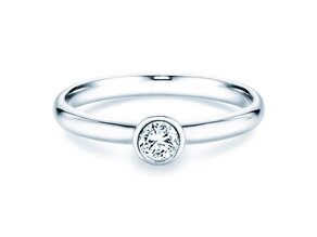 Anillo de compromiso Eternal en 9K oro blanco con diamante 0,25ct H/SI