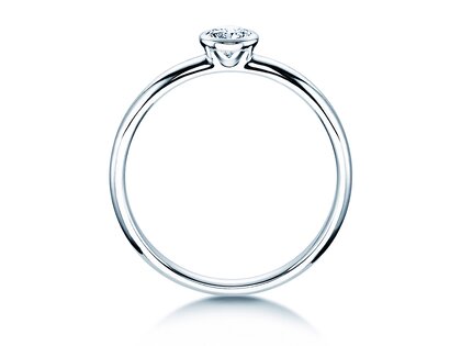 Anillo de compromiso Eternal en 9K oro blanco con diamante 0,25ct H/SI
