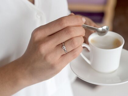 Anillo de compromiso Eternal en 14K oro blanco con diamante 0,30ct H/SI