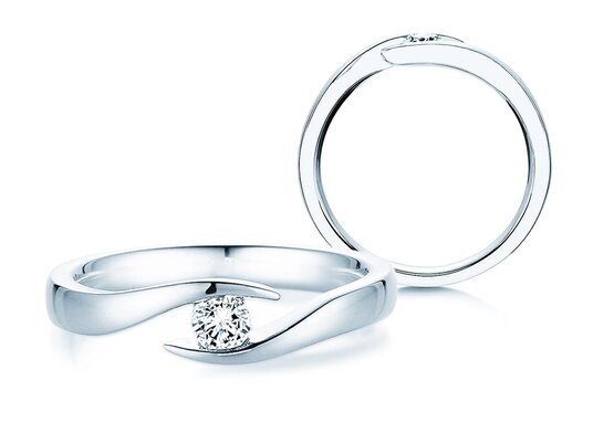 Anillo de compromiso Twist diamante de laboratorio