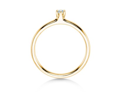 Anillo de compromiso Classic 6 en 14K oro amarillo con diamante 0,05ct H/SI