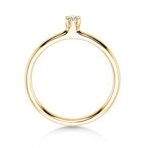 Anillo de compromiso Classic 6 en 14K oro amarillo con diamante 0,05ct H/SI