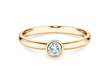 Anillo de compromiso Eternal en 9K oro amarillo con diamante 0,25ct H/SI