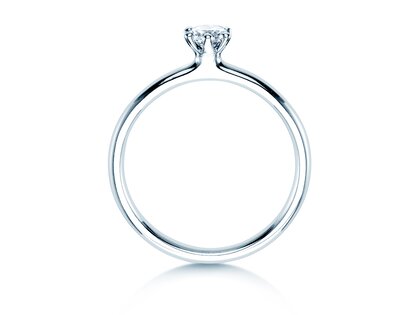 Anillo de compromiso Classic 6 en 14K oro blanco con diamante 0,25ct H/SI