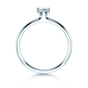 Anillo de compromiso Classic 6 en 14K oro blanco con diamante 0,25ct H/SI