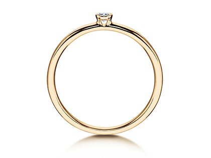 Anillo de compromiso Eternal en 14K oro amarillo con diamante 0,05ct H/SI