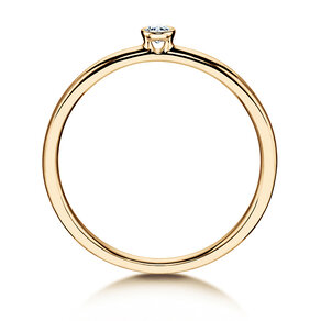 Anillo de compromiso Eternal en 14K oro amarillo con diamante 0,05ct H/SI