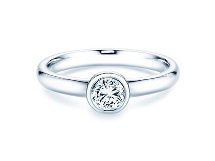 Anillo de compromiso Eternal en 9K oro blanco con diamante 0,40ct D/IF