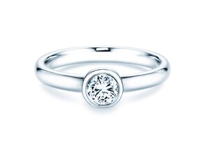 Anillo de compromiso Eternal en 9K oro blanco con diamante 0,40ct D/IF