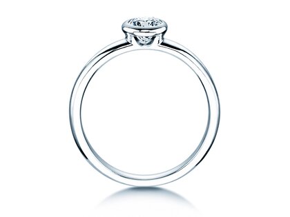 Anillo de compromiso Eternal en 9K oro blanco con diamante 0,40ct D/IF