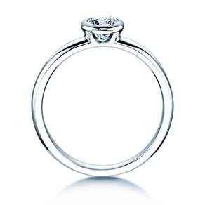 Anillo de compromiso Eternal en 9K oro blanco con diamante 0,40ct D/IF