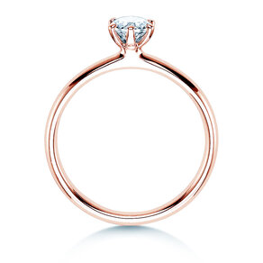 Anillo de compromiso Classic 6 en 14K oro rosa con diamante 0,30ct H/SI