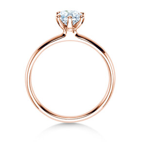 Anillo de compromiso Classic 6 en 18K oro rosa con diamante 0,75ct H/SI
