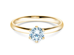Anillo de compromiso Classic 6 en 9K oro amarillo con diamante 0,60ct H/SI
