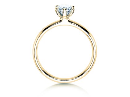 Anillo de compromiso Classic 6 en 9K oro amarillo con diamante 0,60ct H/SI