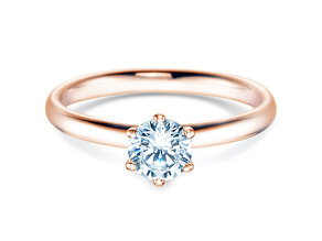 Anillo de compromiso Classic 6 en 18K oro rosa con diamante 0,60ct H/SI