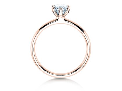 Anillo de compromiso Classic 6 en 18K oro rosa con diamante 0,60ct H/SI