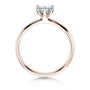 Anillo de compromiso Classic 6 en 18K oro rosa con diamante 0,60ct H/SI