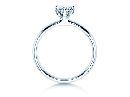 Anillo de compromiso Classic 6 en 18K oro blanco con diamante 0,60ct H/SI