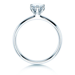 Anillo de compromiso Classic 6 en 18K oro blanco con diamante 0,60ct H/SI